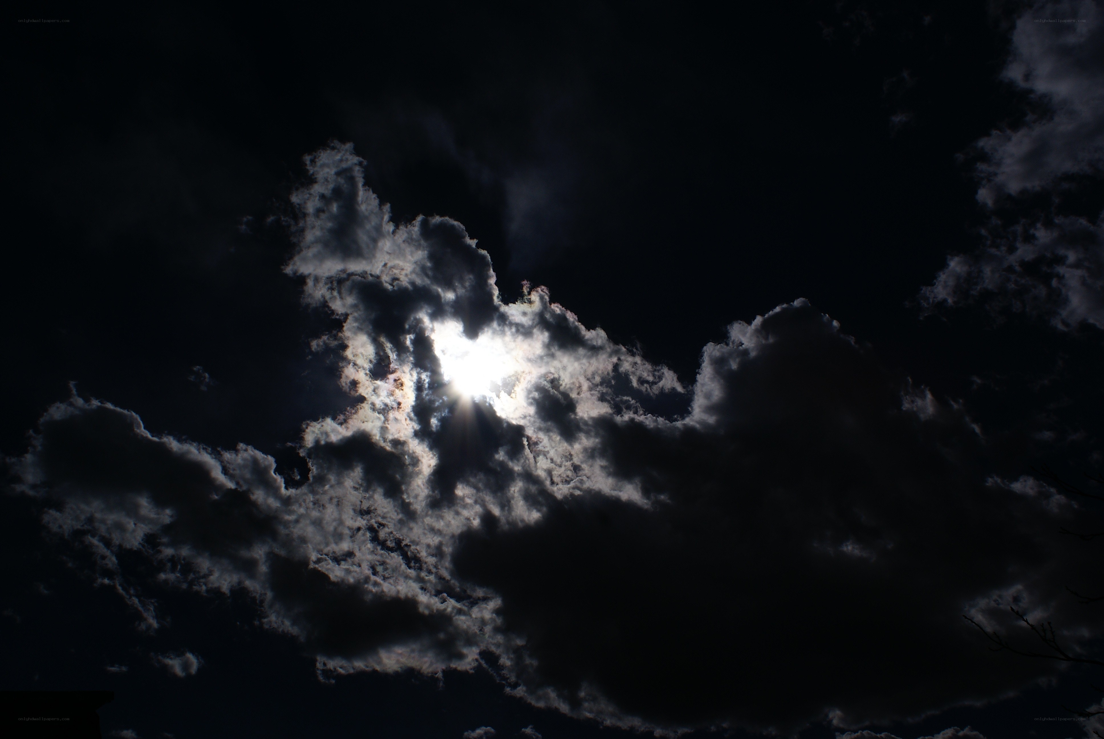 Sunlight through storm clouds