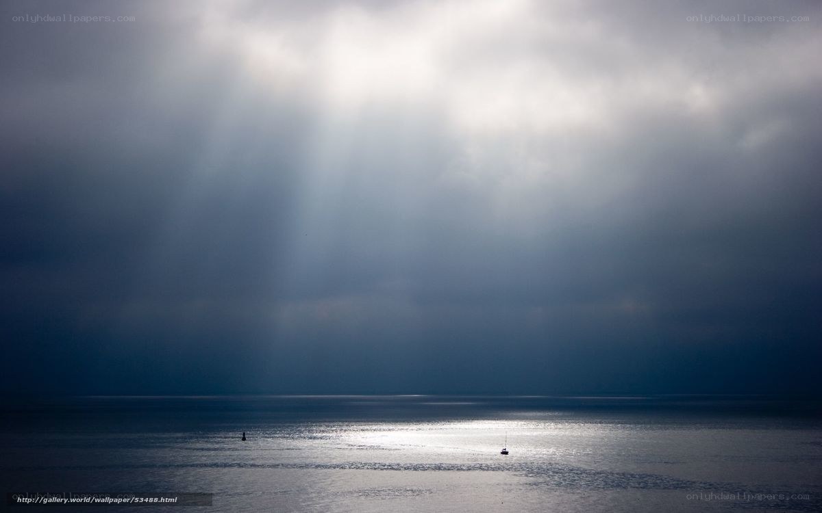 Sunlight through storm clouds