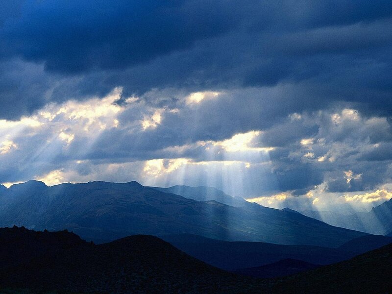 Sunlight through storm clouds