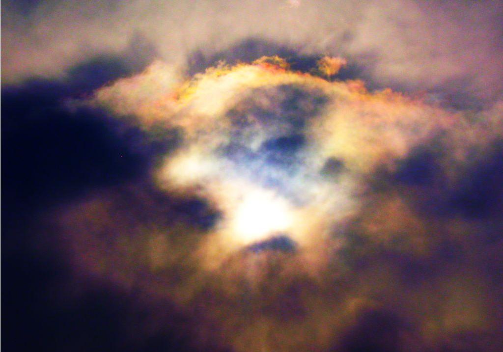 Sunlight through storm clouds
