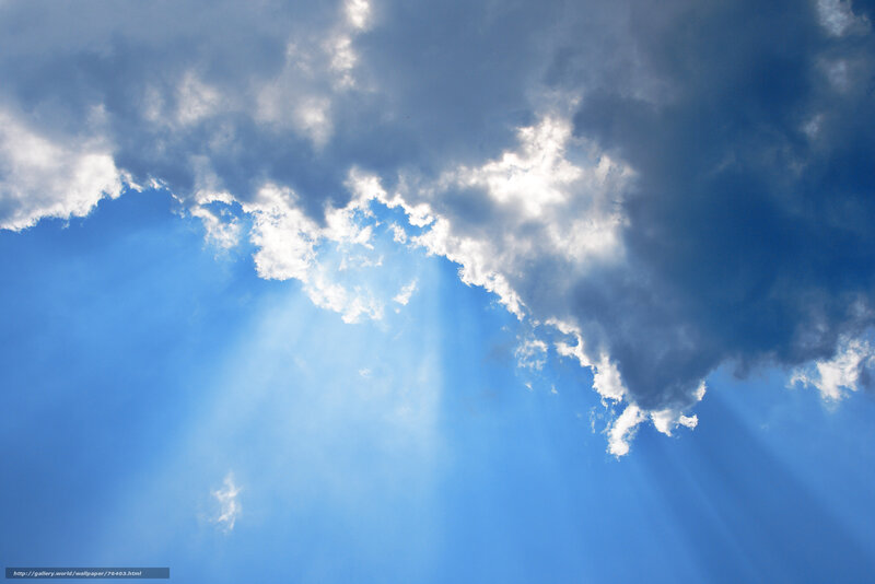 Sunlight through storm clouds