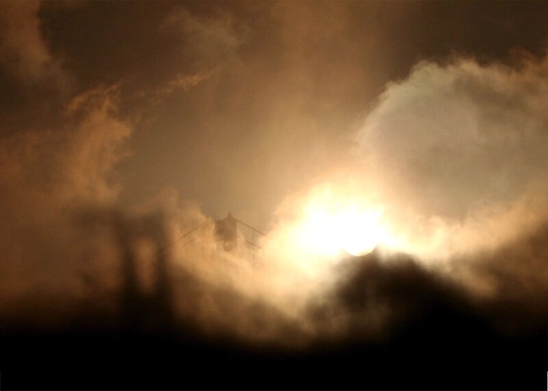 Sunlight through storm clouds