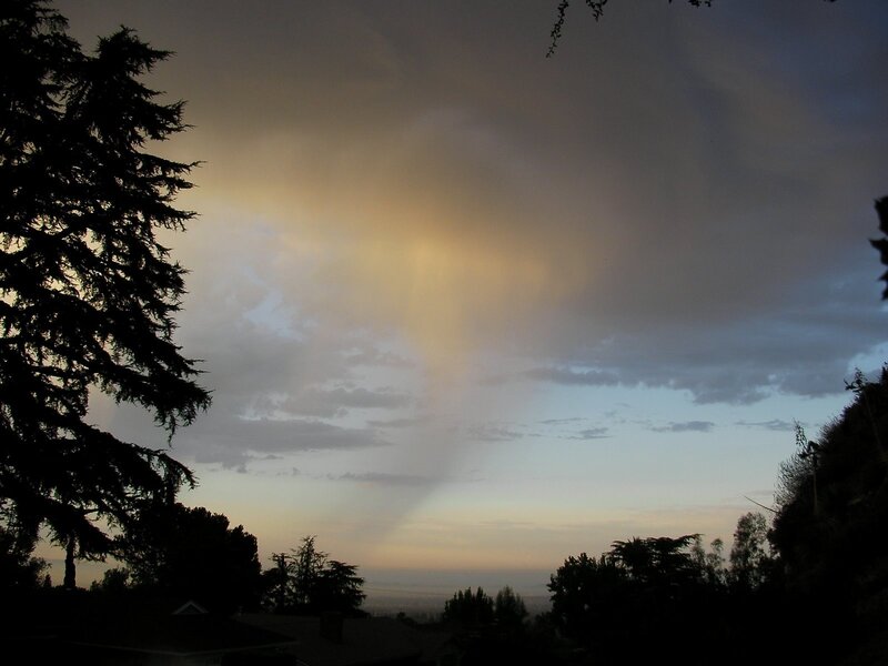 Sunlight through storm clouds