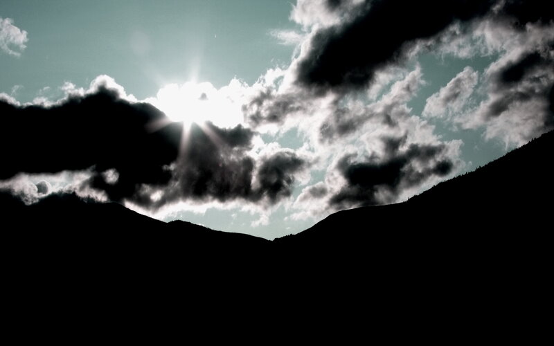 Sunlight through storm clouds