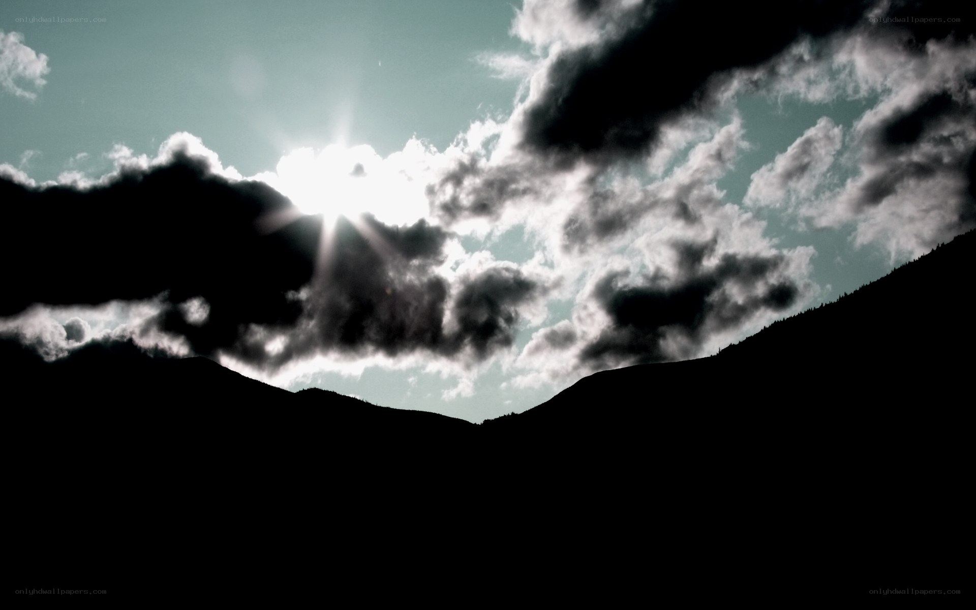 Sunlight through storm clouds