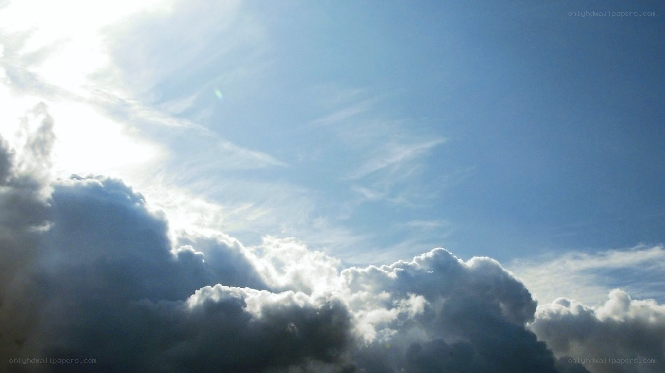 Sunlight through storm clouds