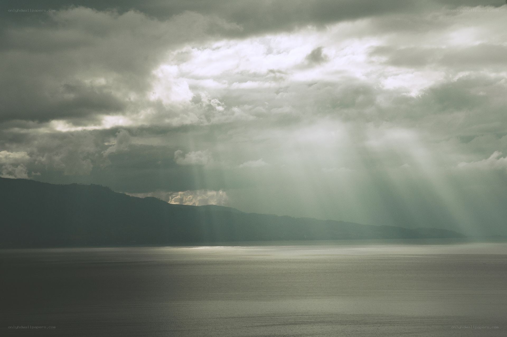 Sunlight through storm clouds
