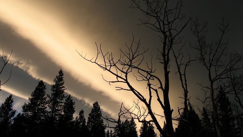 Sunlight through storm clouds