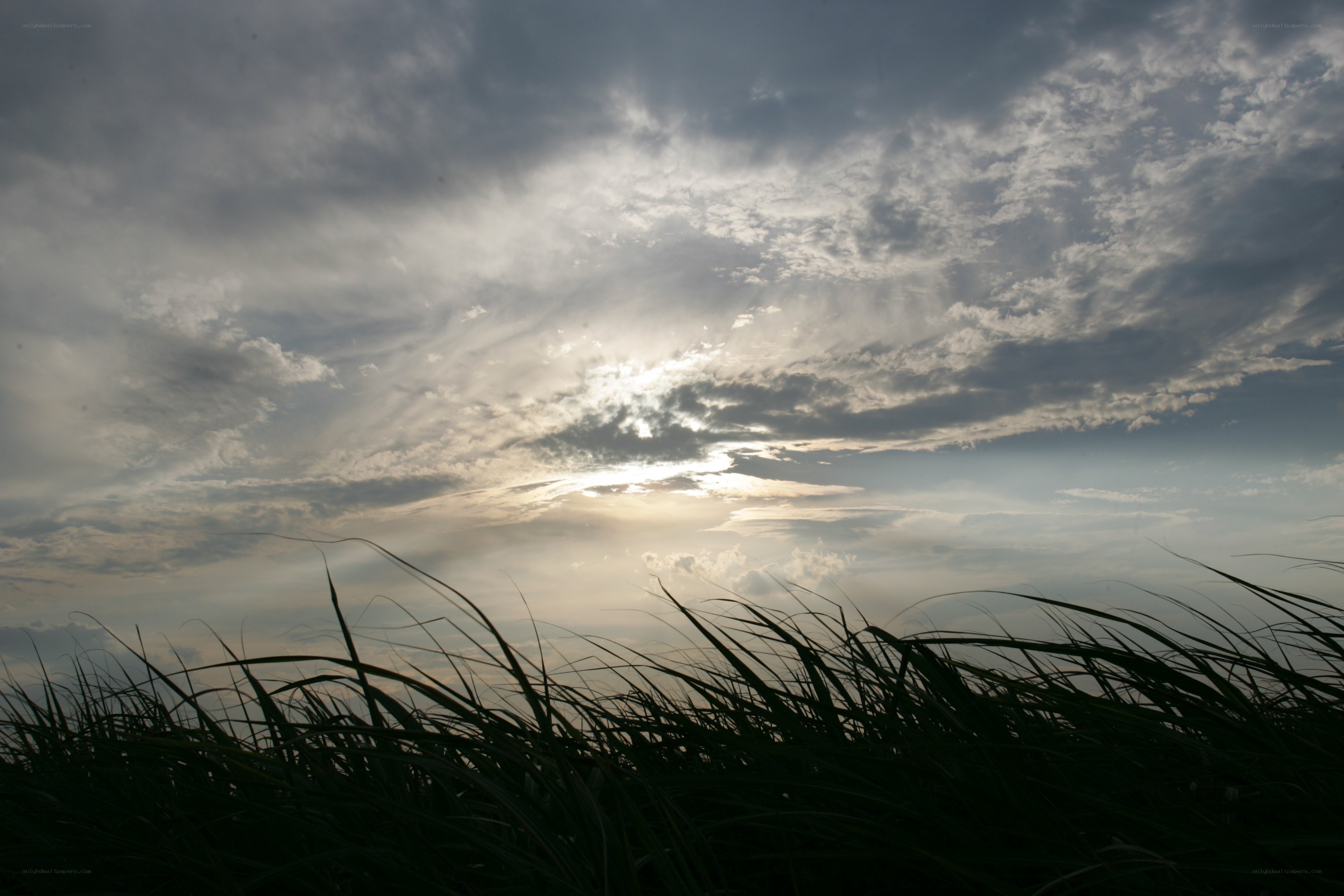 Sunlight through storm clouds