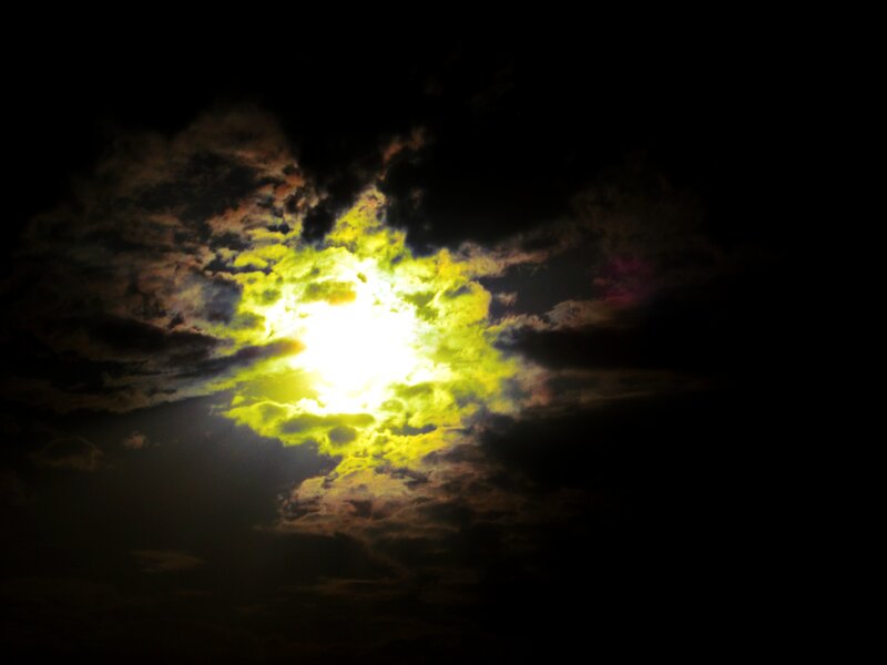 Sunlight through storm clouds