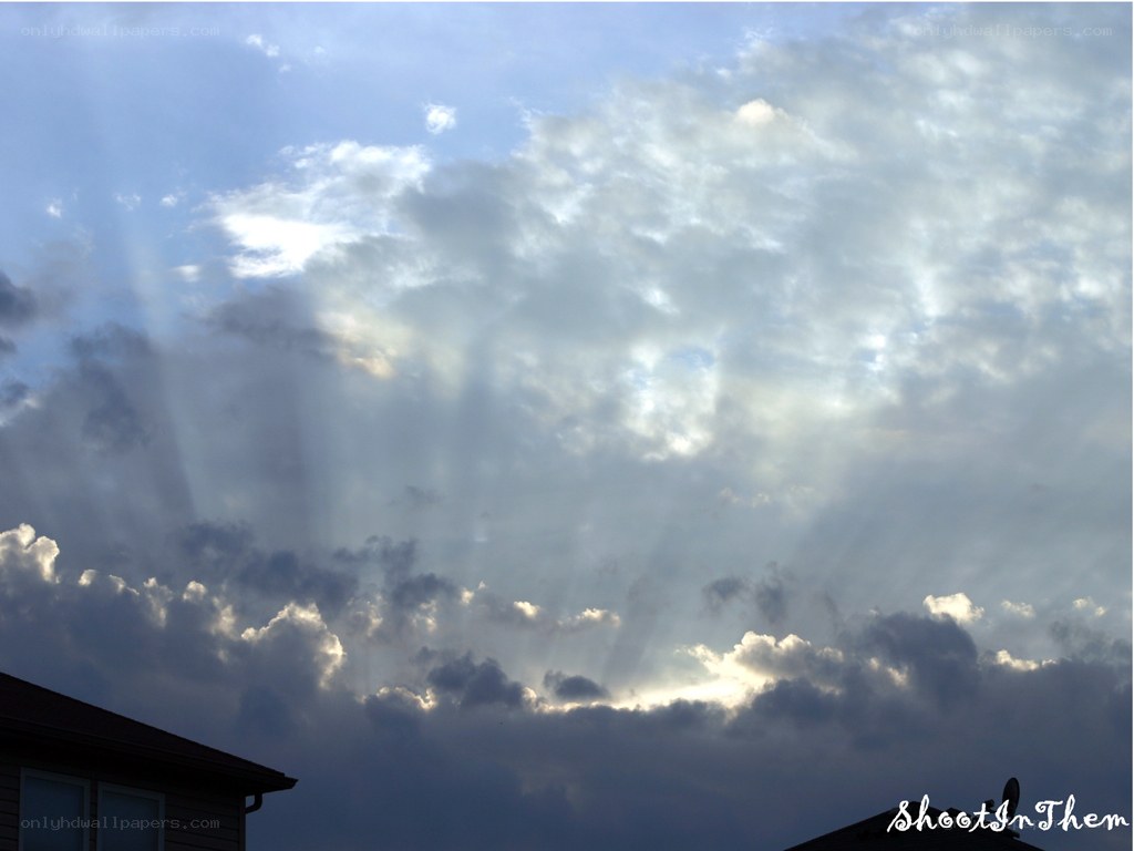 Sunlight through storm clouds