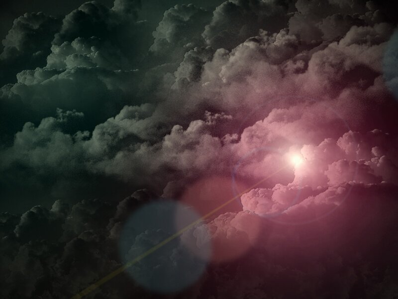 Sunlight Through Storm Clouds — Purple