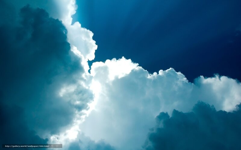 Sunlight through storm clouds