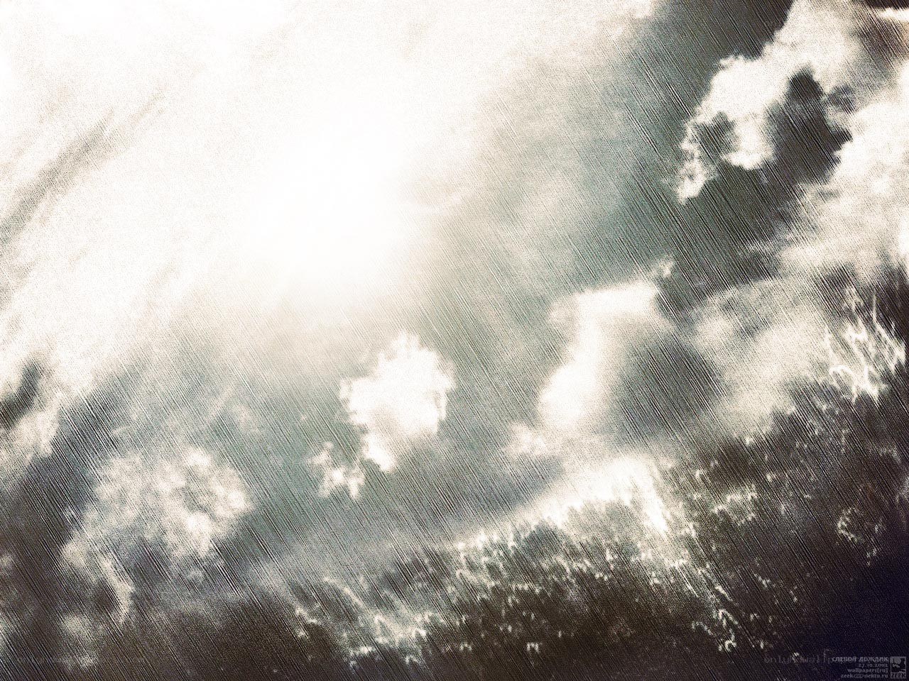 Sunlight through stormy clouds