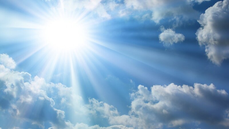 Sunlight through the clouds