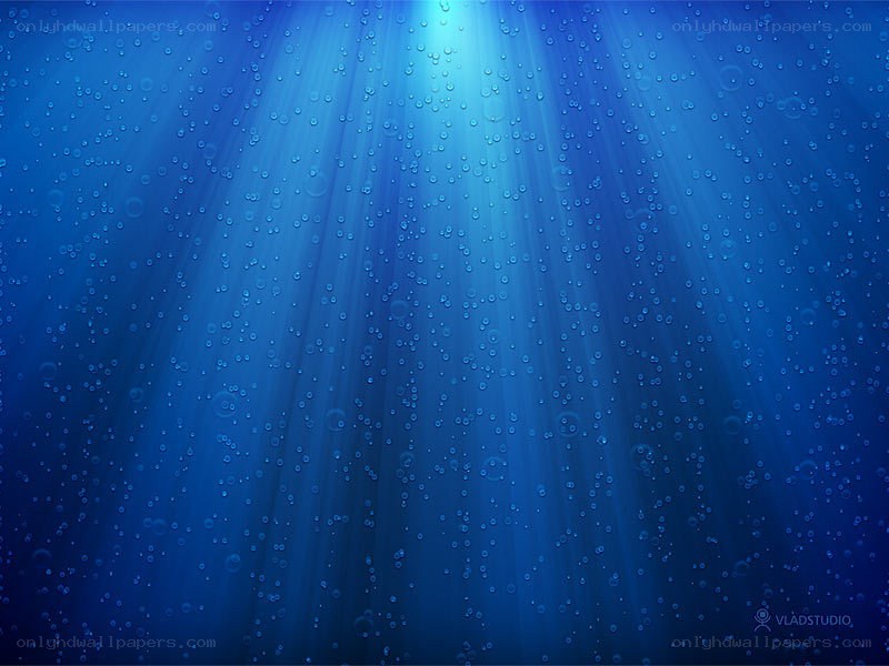 sunlight through underwater bubbles