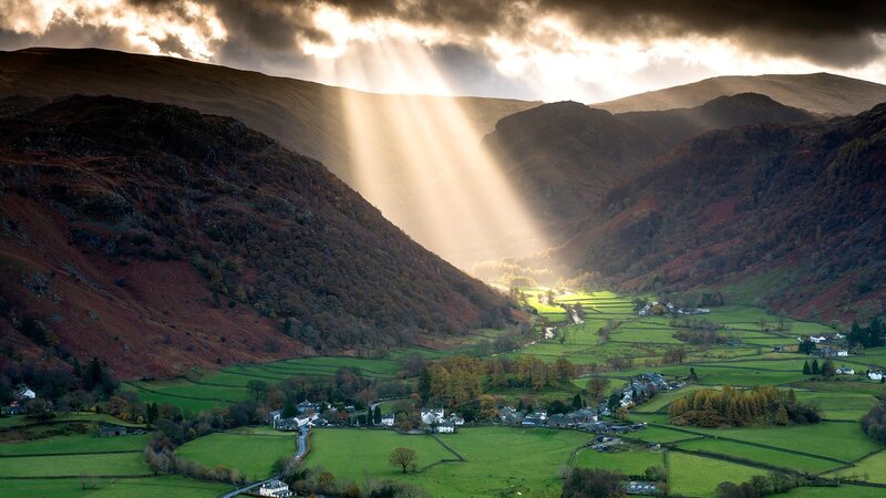 Sunlight Through Valley