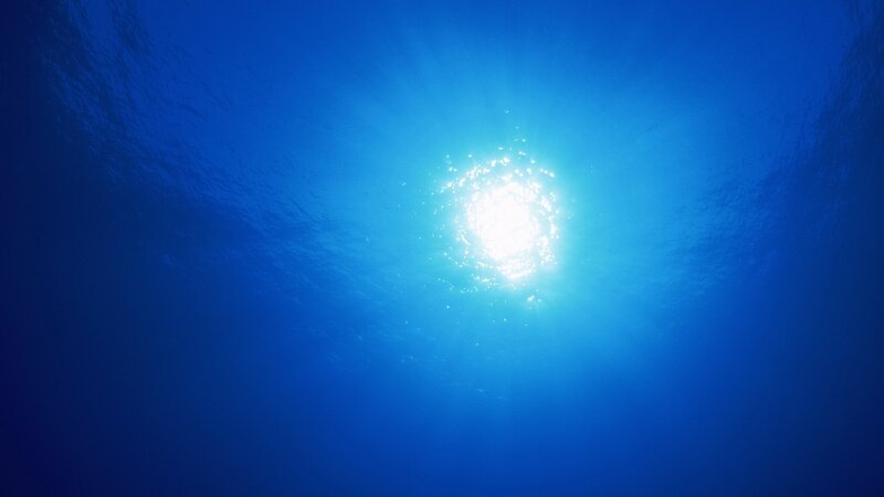 Sunlight Through Water — Blue, Serene, Afternoon