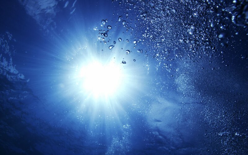 Sunlight Through Water — Blue, Serene, Daytime
