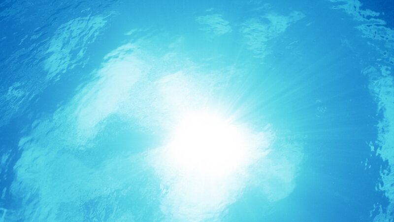 sunlight through water surface