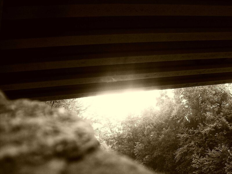 Sunlight under a bridge