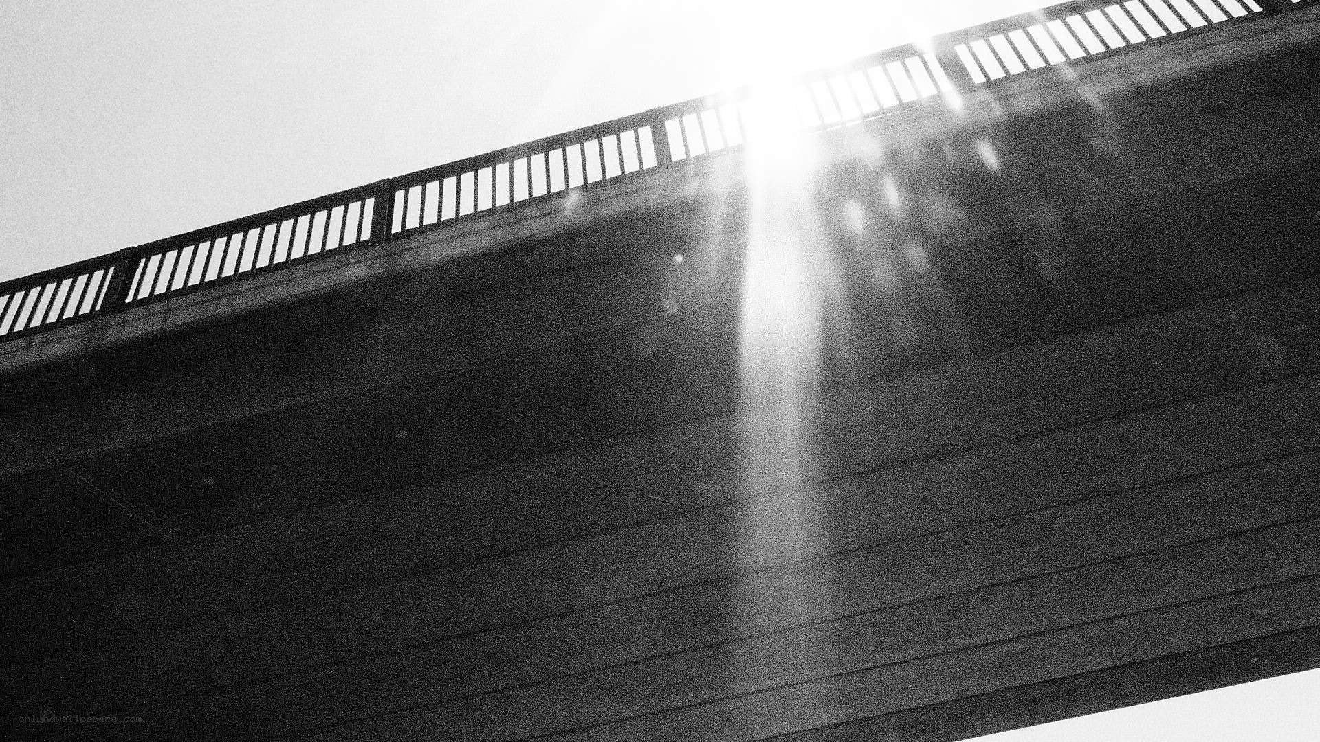 Sunlight under a bridge