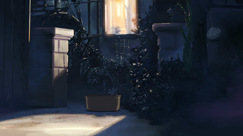 Sunlit alleyway at dusk