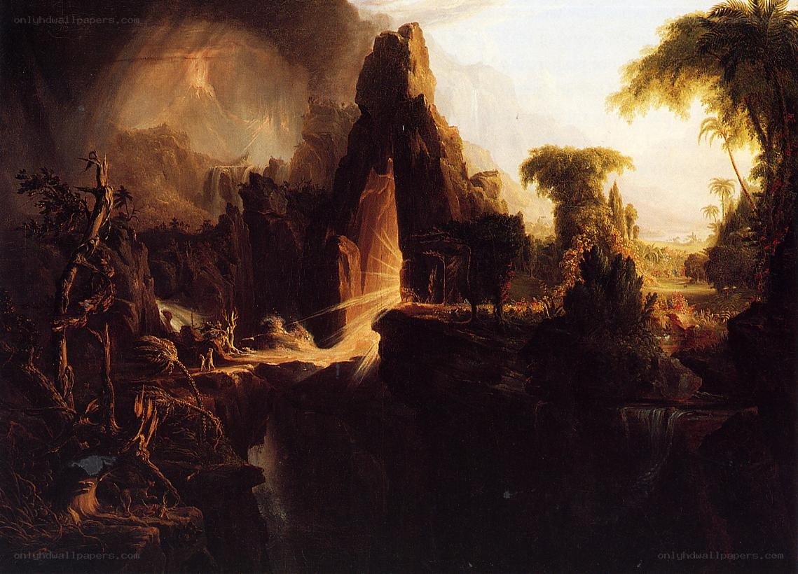 Sunlit Canyon Landscape