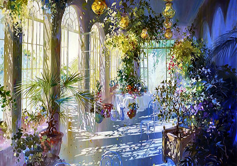 Sunlit Conservatory Interior