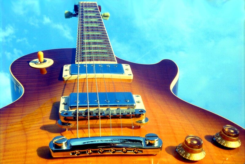 Sunlit electric guitar