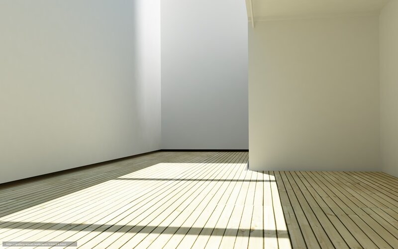 Sunlit empty room