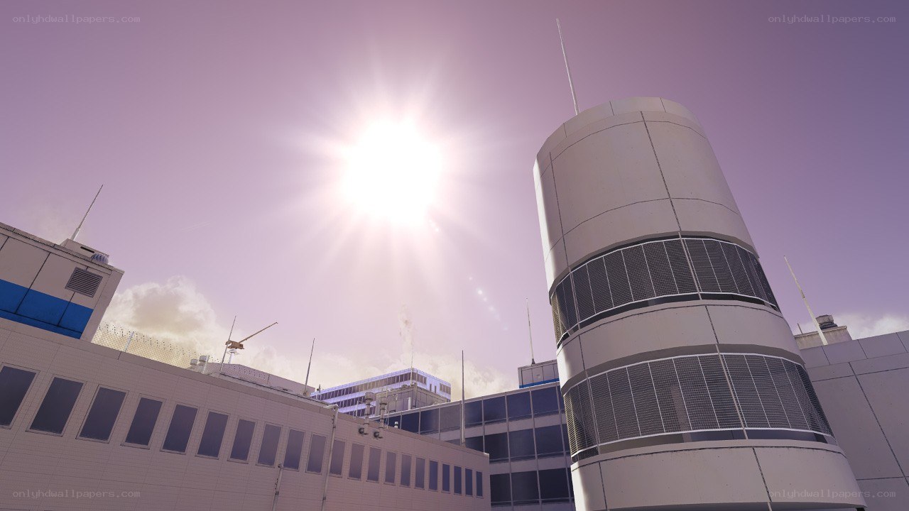 Sunlit industrial complex