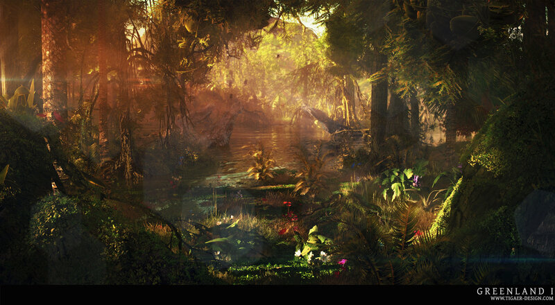 Sunlit Jungle River