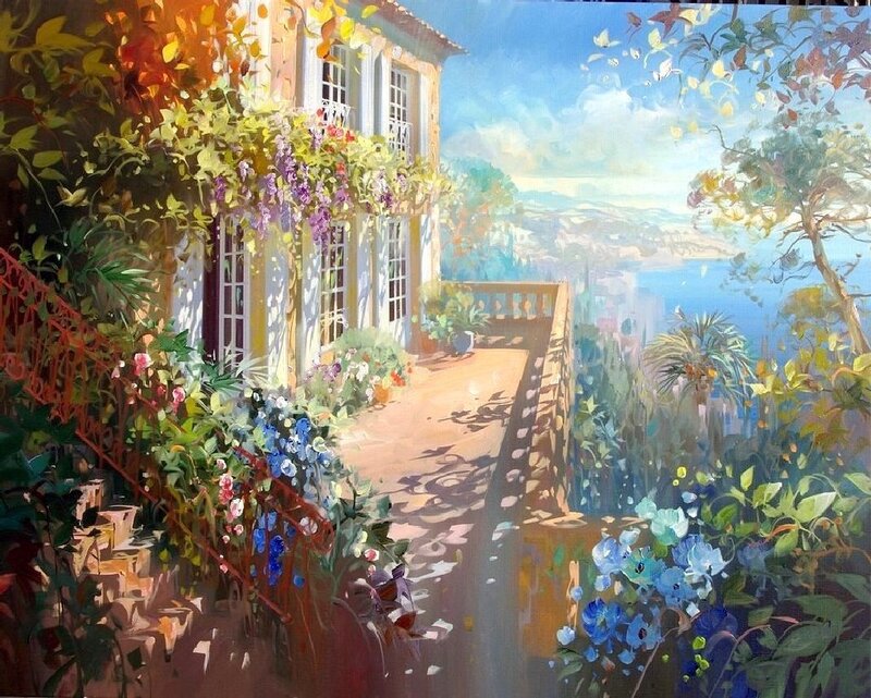 Sunlit Mediterranean villa