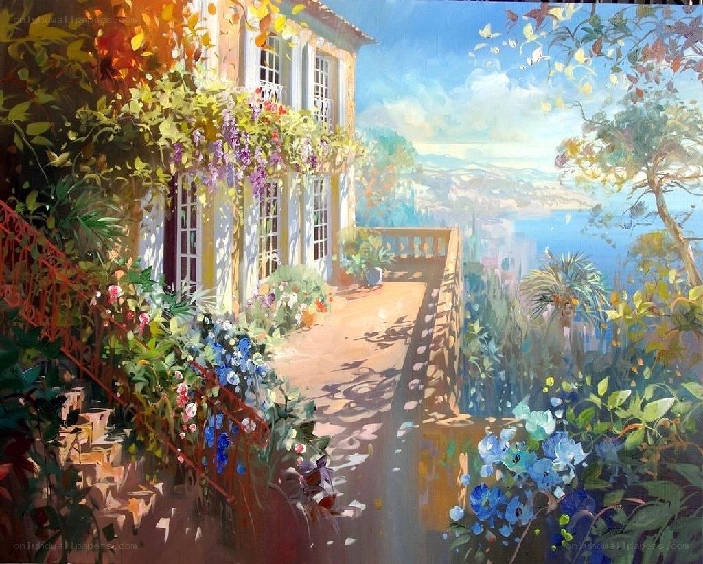 Sunlit Mediterranean villa