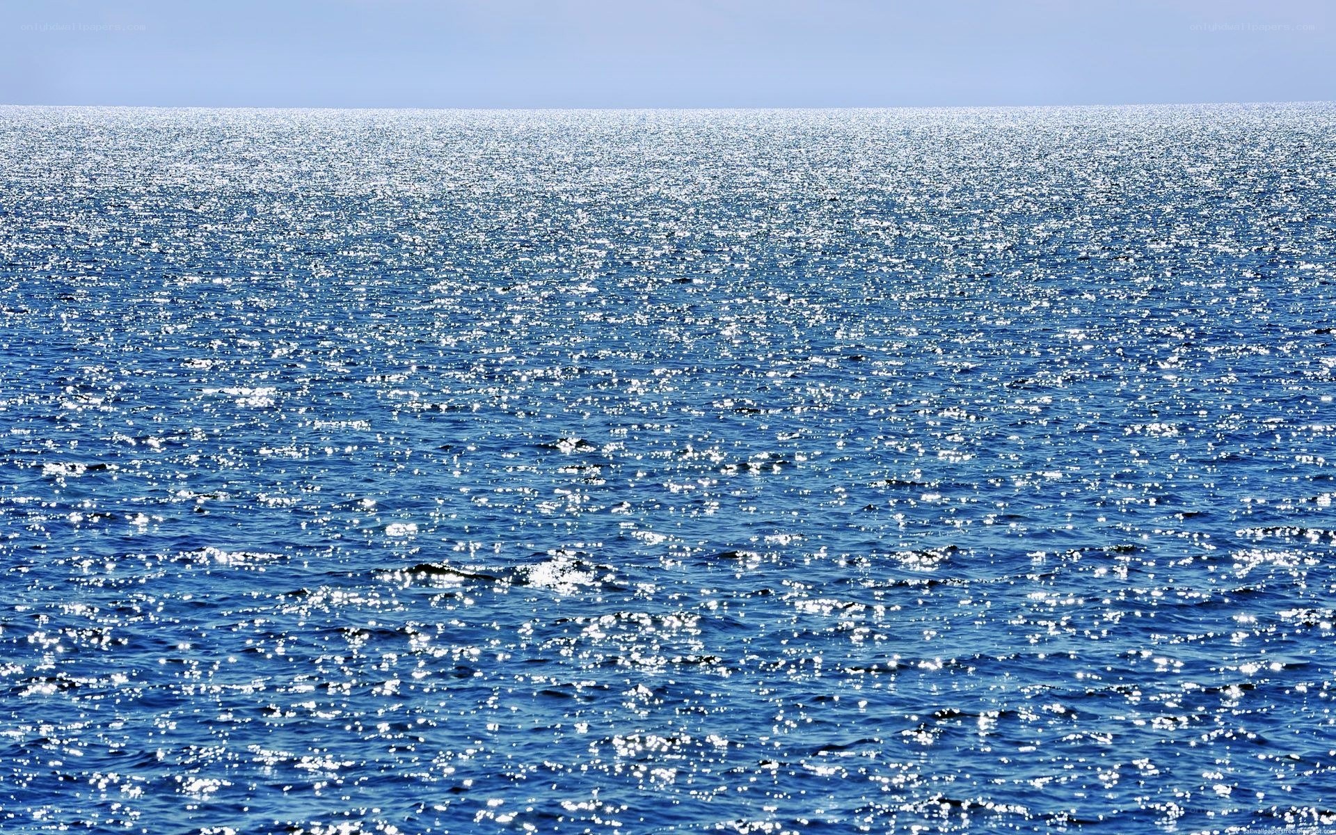 Sunlit ocean surface