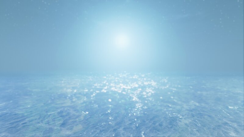 Sunlit Ocean Surface — Blue, Serene