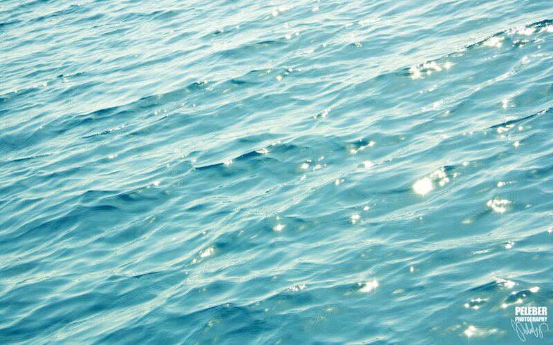 Sunlit Ocean Surface — Blue