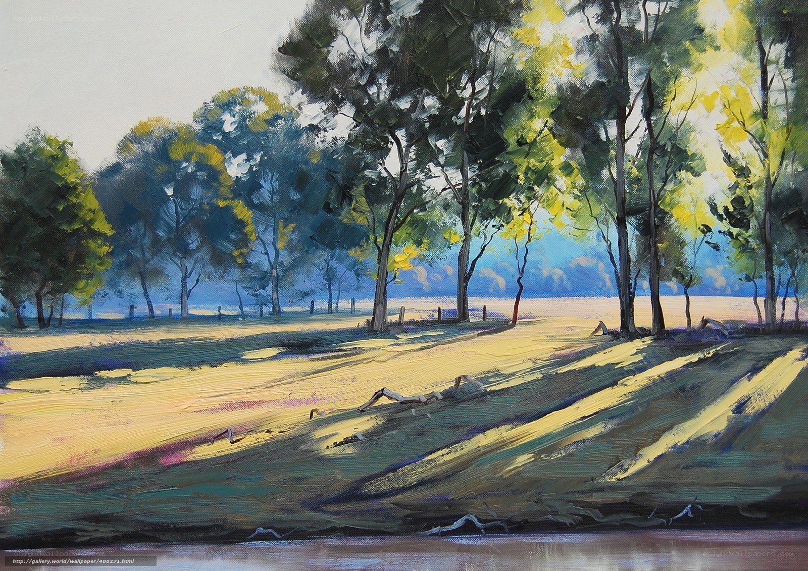 Sunlit Riverbank Landscape