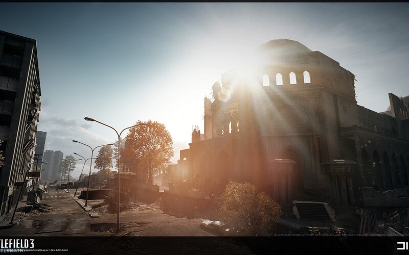 Sunlit Ruins of a War-Torn City