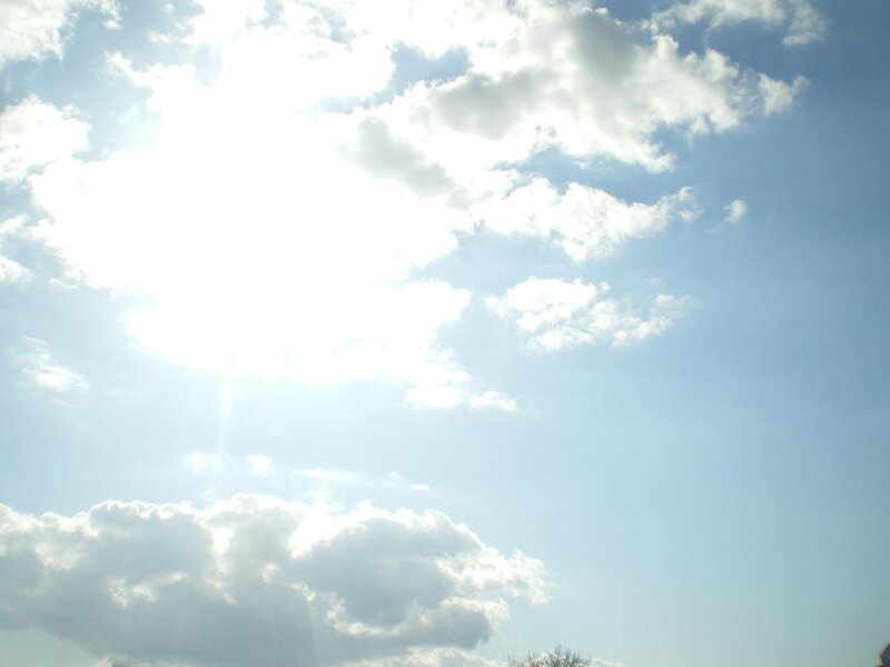 Sunlit Sky with Clouds — Blue