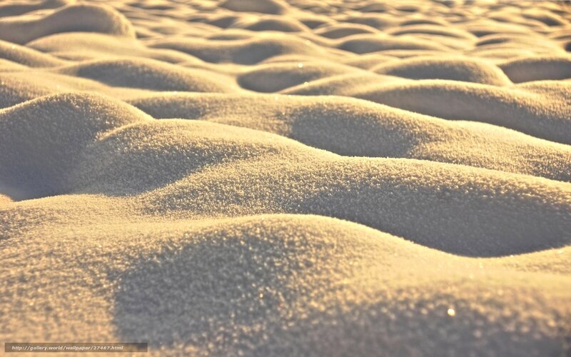Sunlit snow dunes