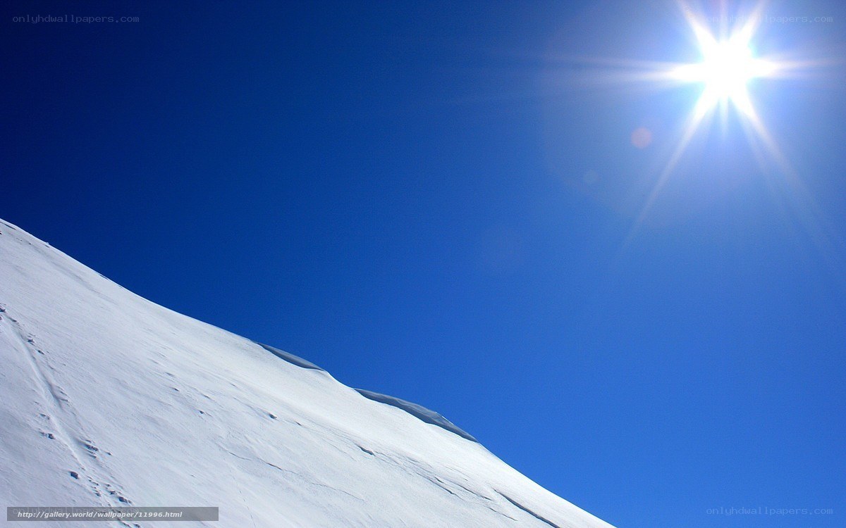 Sunlit snow slope