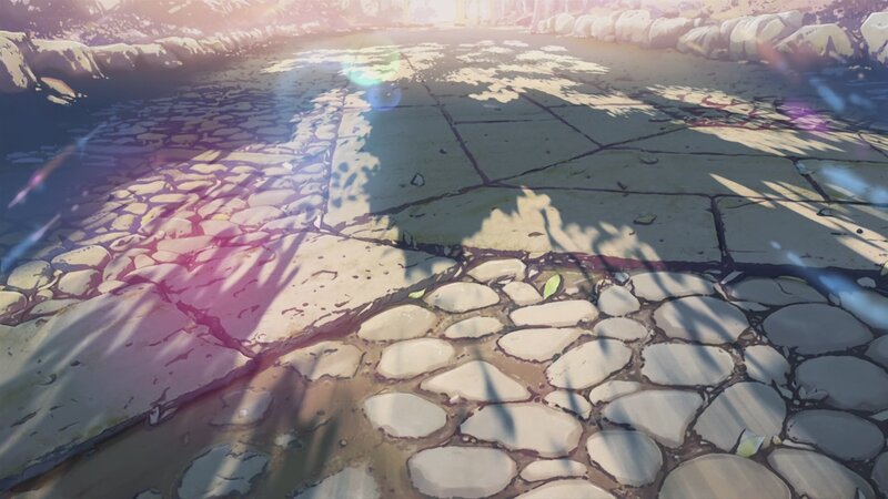 sunlit stone path