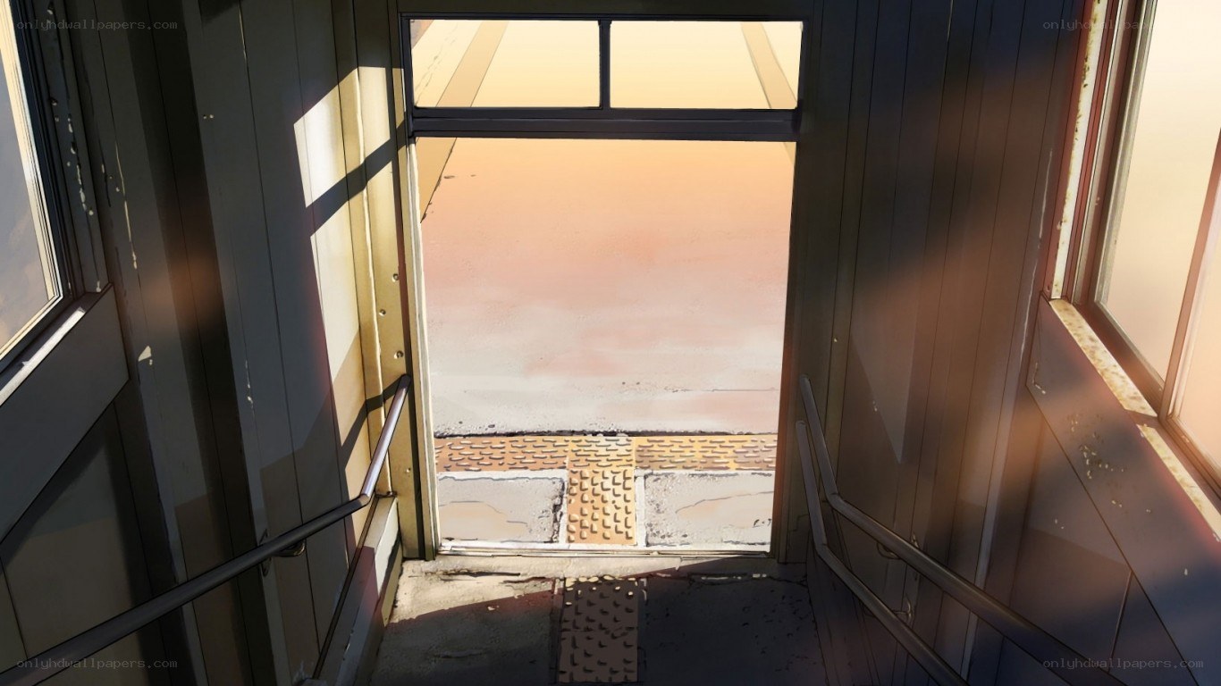 sunlit train station entrance