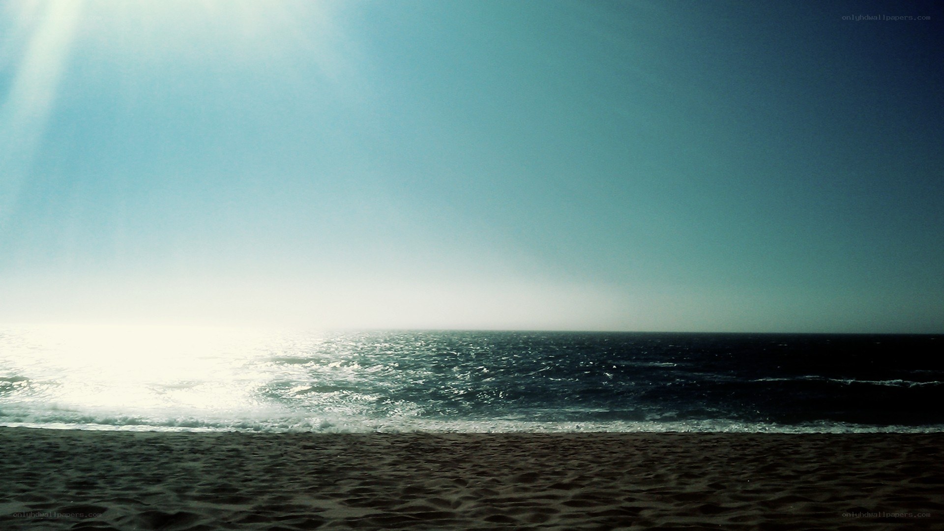 sunny beach at dawn