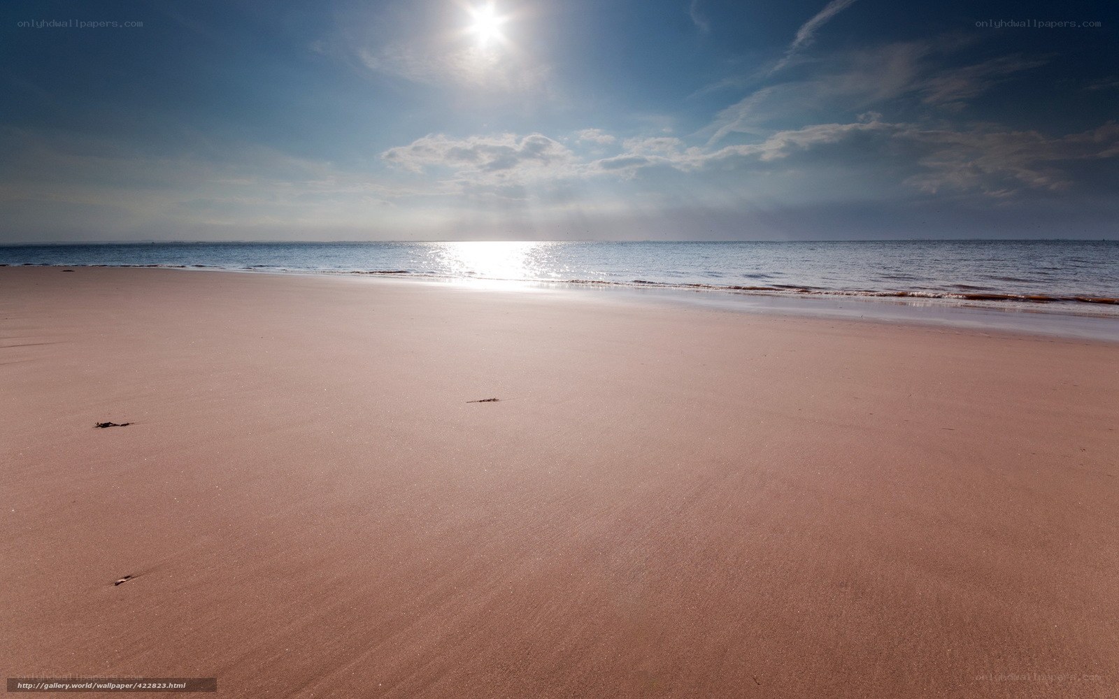 sunny beach at dawn