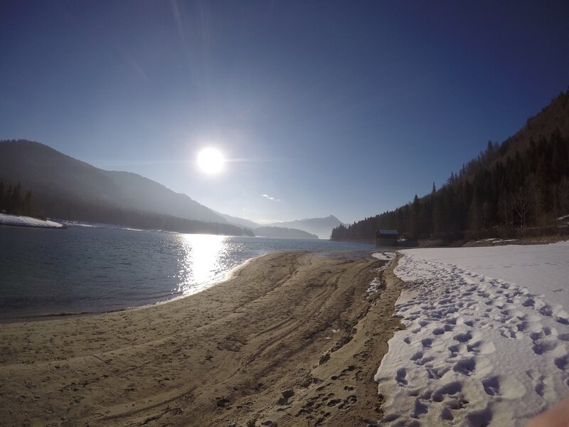 Sunny Beach with Snow