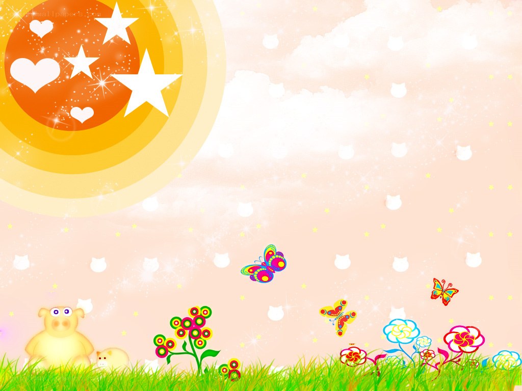 sunny day with butterflies