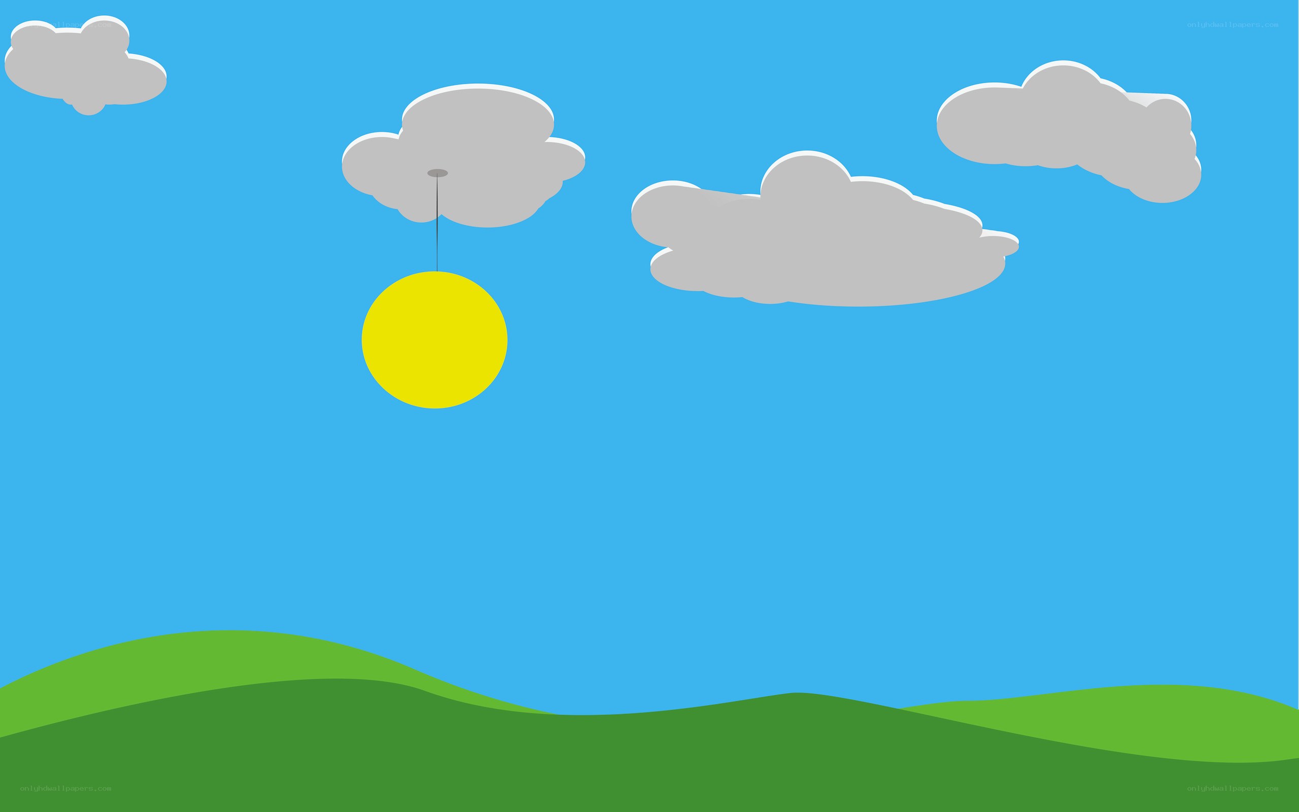 sunny day with clouds